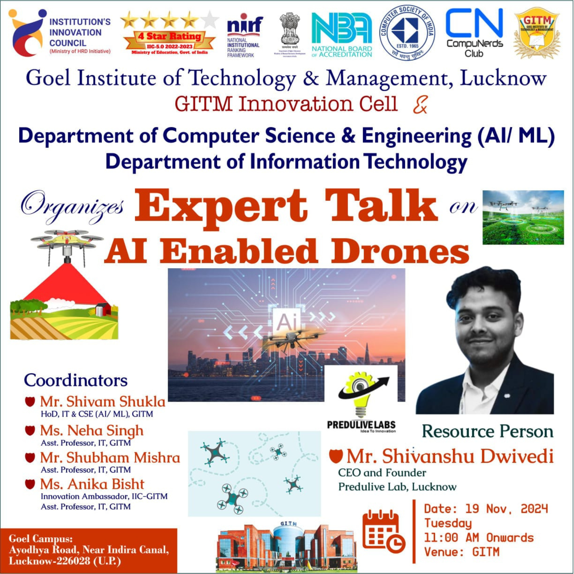 Expert talk on AI Enabled Drones