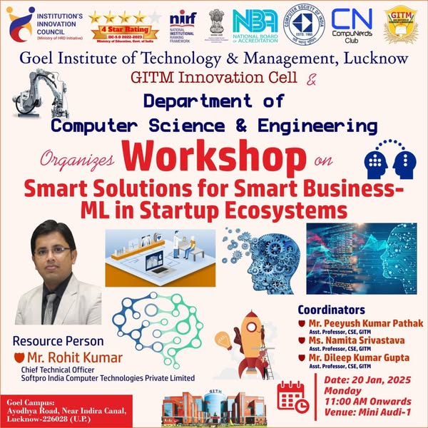 Workshop on Smart Solutions for Smart Business - ML in Startup Ecosystems